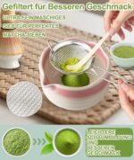 JBER Matcha Set 7-teilig – Bambus Whisk & Keramikschale für authentische japanische Teezeremonie – Bild 3