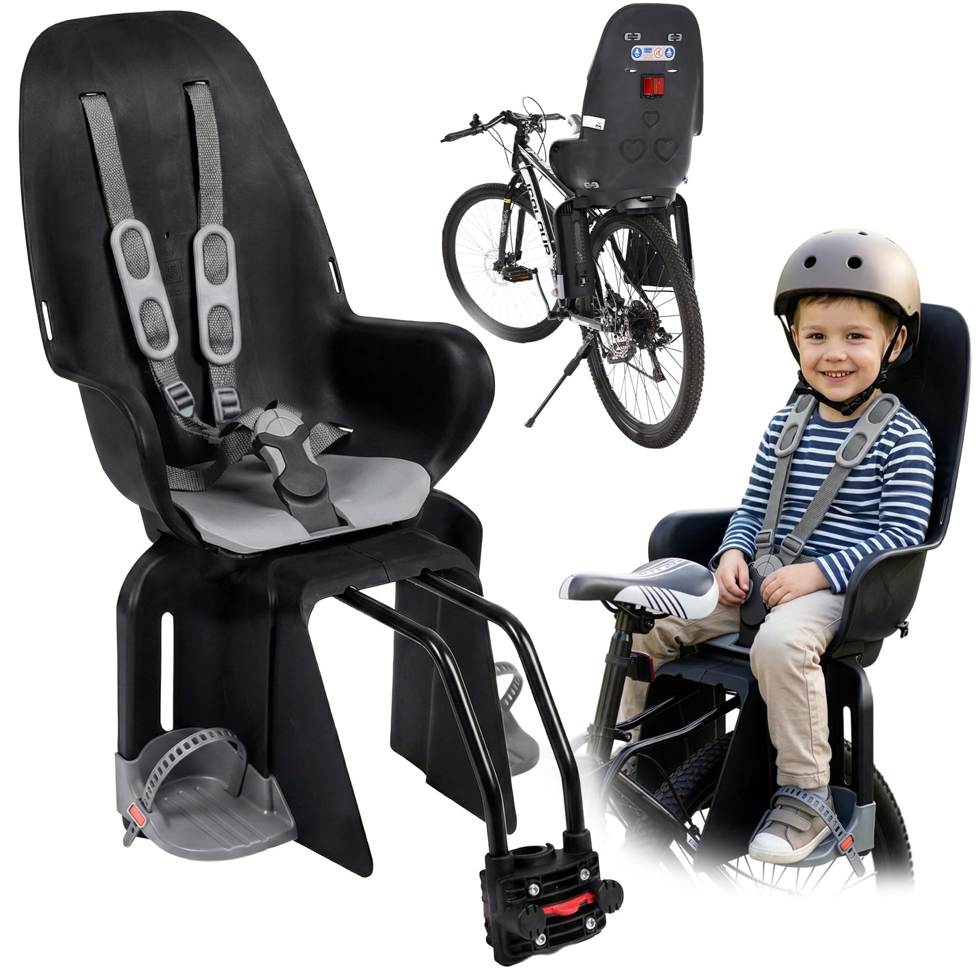 81lQRcBmQIL._SY2000_.jpg Campela Kinderfahrradsitz 9–22 kg mit TÜV – Sicherer Fahrradsitz für Kinder ab 9 Monaten – Bild 1