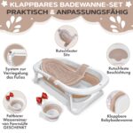 XXL Faltbare Babywanne FawnsLife – Platzsparend mit Sitz & Wassereimer für Neugeborene – Bild 3