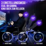 ELITESEATS Gaming Stuhl Ergonomisch – 4D-Armlehnen, Fusssstütze & 150 kg Belastbarkeit – Bild 6