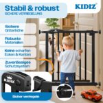 Kidiz Treppenschutzgitter 88–94 cm – Sicherheitsgitter ohne Bohren für Kinder & Hunde – Bild 6