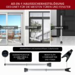 AceMining Türsicherheitsstange Weiss – Verstellbarer Einbruchschutz für Türen & Fenster – Bild 2