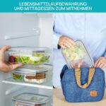 Vtopmart 5er Set Glas-Frischhaltedosen 975ml – Meal Prep Behälter mit 2 Fächern – Bild 6