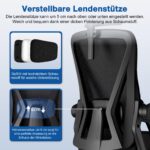 Airchros Ergonomischer Bürostuhl mit Kopfstütze & Lendenwirbelstütze – Chefsessel bis 150 kg – Bild 4