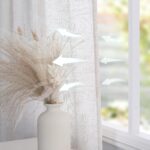 MYSKY HOME Leinen Gardinen 2er Set 245x140 cm – Halbtransparente Vorhänge mit Kräuselband – Bild 7