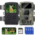 KJK Wildkamera 64MP 4K mit WLAN APP – Bewegungsmelder & Nachtsicht für Wildtierbeobachtung