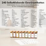 EDELHAUS Gewürzgläser Set 24er mit Bambusdeckel – Komplette Gewürzorganisation für die Küche – Bild 7