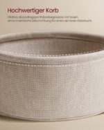 VASAGLE LILEA Beistelltisch rund 45 cm mit Stoffkorb – moderner Wohnzimmertisch – Bild 6