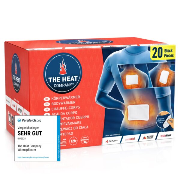 THE HEAT COMPANY Bodywärmer – 12 Stunden Wärmepflaster für Rücken & Nacken