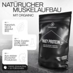 ORGAINIC Bio Vanille Whey Protein 1000g – Muskelaufbau mit natürlichem Molkenprotein aus Deutschland – Bild 2