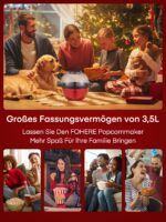 FOHERE Popcornmaschine 3.5L – Elektrischer Popcorn Maker mit Antihaftbeschichtung für Zuhause – Bild 9