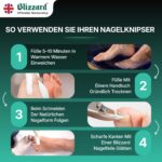 Blizzard Fussnagelzange 15 cm mit Pufferfeder – Profi Edelstahl Pediküre Werkzeug für dicke Nägel – Bild 7