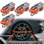 BB Sport Radspanngurte 4er Set – TÜV geprüft, 2000 daN Bruchlast für sichere Fahrzeugtransporte