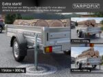 Tarpofix Anhängerstützen Set 600mm – 300kg Stützlast mit Klemmhalter & verzinktem Stahl – Bild 3