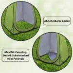 Montafox Pop-Up Toilettenzelt 120x120x200cm – Multifunktionales Dusch- & Umkleidezelt – Bild 5