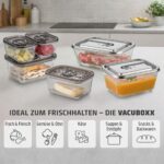 Caso VacuBoxx Eco-Set – 3 Vakuumbehälter aus Borosilikatglas mit Schlauch & Adapter – Bild 7