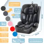 KIDIZ Autokindersitz i-Size mit Isofix 100-150cm – Mitwachsender Kindersitz Gruppe 1/2/3 – Bild 2