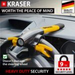 KRASER KR855Y Lenkradkralle – Universal Diebstahlsicherung für PKW & Wohnmobile – Bild 2