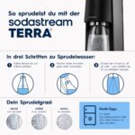 Sodastream TERRA Wassersprudler – Sprudelwasser auf Knopfdruck mit CO2-Zylinder & Flaschen – Bild 6