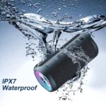 Ortizan Bluetooth Lautsprecher mit LED-Licht – IPX7 Wasserdicht, 30h Akku, Dual Bass – Bild 2