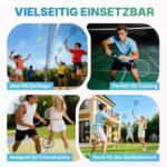 AboveGenius Badmintonschläger 4er Set – Komplettset mit 6 Federbällen für Anfänger – Bild 7