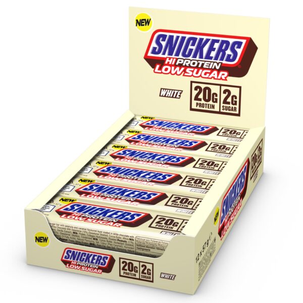 Snickers White Low Sugar High Protein Bar 12er Pack – Proteinriegel mit weisser Schokolade
