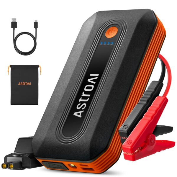 AstroAI B8 Jump Starter – 12V Auto Starthilfe Powerbank für PKW & Motorräder