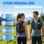 Meayll Laufweste mit Trinksystem – 7 L Volumen, 500 ml TPU Flasche, Marathon & Trailrunning – Bild 2