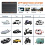 FlexSolar 12V 20W Solarmodul IP67 – Intelligentes Autobatterie Ladegerät für Fahrzeuge & Boot – Bild 6
