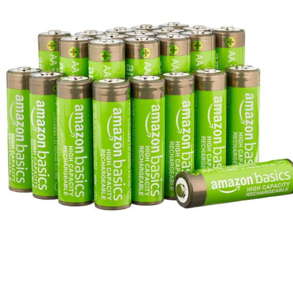 Amazon Basics 24er-Pack AA-NiMH Batterien 2400 mAh – Wiederaufladbar bis 400x
