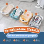 Faltbare Babywanne XXL mit Badekissen & Thermometer – Superbe Bébé für Neugeborene bis 3 Jahre – Bild 6