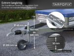 Tarpofix® Stützrad Anhänger 150kg mit Vollgummireifen & Klemmhalter – Verzinkter Stahl – Bild 2
