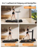 LONTEK Klappbares Laufband mit Steigung – 10 km/h Heimtrainer für Zuhause – Bild 4