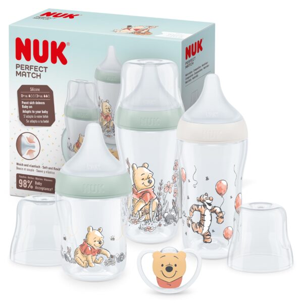 NUK Perfect Match Babyflaschenset – Flexible Sauger & Anti-Colic ab 0 Monate