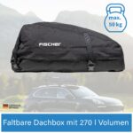 FISCHER Dachbox 270L faltbar – Wasserabweisend & hochstabil für Relingträger – Bild 2