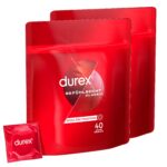 Durex Gefühlsecht Classic Kondome 56 mm – 80er Vorratspack (2x40) für intensives Gefühl