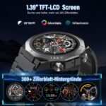 Qecnato Smartwatch mit Telefonfunktion – 1,39" HD Touchscreen, IP68 Wasserdicht, 110+ Sportmodi – Bild 4