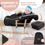 Kidiz Winterfussssack 95 cm mit Lammfleece – Wasserdicht & Winddicht für Kinderwagen – Bild 4