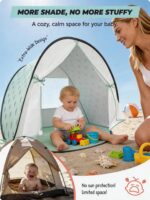 WEMOH Pop-Up Strandmuschel mit UPF 50+ – UV-Schutz Strandzelt für Babys & Kleinkinder – Bild 3