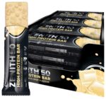IronMaxx Zenith 50 High Protein Bar White Chocolate Crisp 16x45g – Eiweissriegel für Muskelaufbau