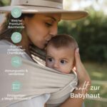 Boba Babytragetuch ab Geburt bis 15 kg – Ergonomische Babytrage aus Baumwollfrottee – Bild 6