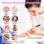 POFIBO Kabellose Nagelfräser 35.000 U/Min – Profi Maniküre Set mit 12 Aufsätzen – Bild 7