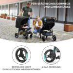 Kinderkraft GRANDE PLUS Kinderwagen – Zusammenklappbar mit einer Hand, Geburt bis 22 kg – Bild 6