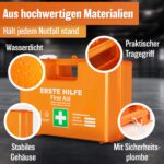HELDENWERK® Erste-Hilfe-Kasten DIN 13157:2021 mit Wandhalterung – Verbandskasten für Betrieb & Haushalt – Bild 3