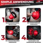 CARHOLICS Radnabenschleifer 90–150 mm mit Adapter – Effiziente Radnabenreinigung für Akkuschrauber – Bild 3