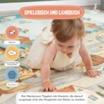 Krabbelmatte Baby 150x180cm faltbar – XPE-Schaumstoff rutschfest & schadstoffrei – Bild 7