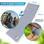 NORDMUT® Isomatte 10 cm mit Fußpumpe – Schnellaufblasend für Camping & Outdoor – Bild 2