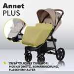 Lionelo Annet Plus Kinderwagen – Buggy ab Geburt bis 22 kg mit Liegefunktion & XXL-Verdeck – Bild 9