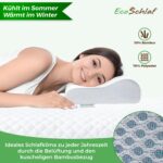 EcoSchlaf® Orthopädisches Nackenstützkissen – Memory Foam Kopfkissen für alle Schlaftypen – Bild 8