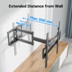 BONTEC TV Wandhalterung 26-60 Zoll – Schwenkbar, neigbar, ausziehbar bis 500mm – Bild 4